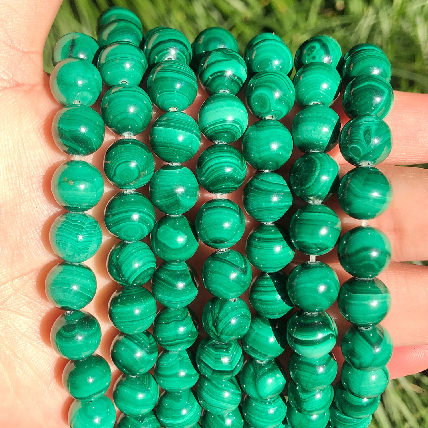AAA Natural Malachite Round Loose Stone Beads Fit DIY Bracelet Necklace Needlework Beads For Jewelry Making 6 8 10 12 mm 7.5inch 2017 fen natural chrysocolla malachite stone beads bracelets for women round beads bracelet jewelry with pendant vintage jewelry