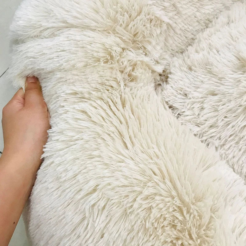 1 шт. круглая кровать для собаки кошки зимний теплый спальный лежак коврик щенка