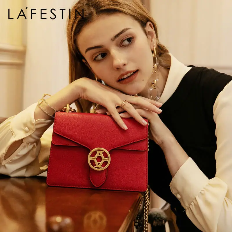 Сумка-мессенджер LA Festival N квадратная Женская модная кожаная сумочка на плечо с