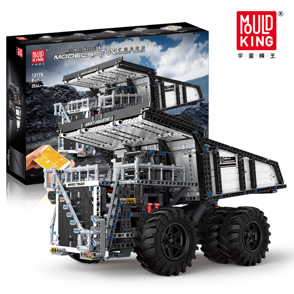 

MOULD KING MOC Technic series The Terex T284 Mining Excavator Dump truck Model Motor Car Building Blocks Bricks Kids Toys Gifts
