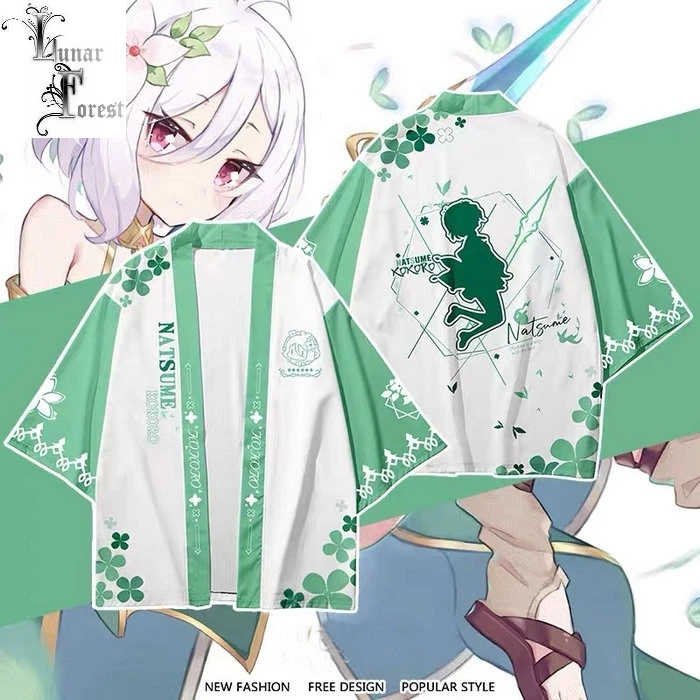

Princess Connect! NATSUME KOKORO Cardigan Japanese Kimono Haori Women/Men kimono Summer Shirt Short Sleeve Streetwear Loose