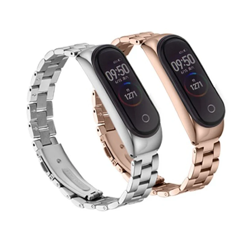 Браслет mi band 4 NFC металлический сменный ремешок для Xiaomi Band 3 Безвинтовой браслет из