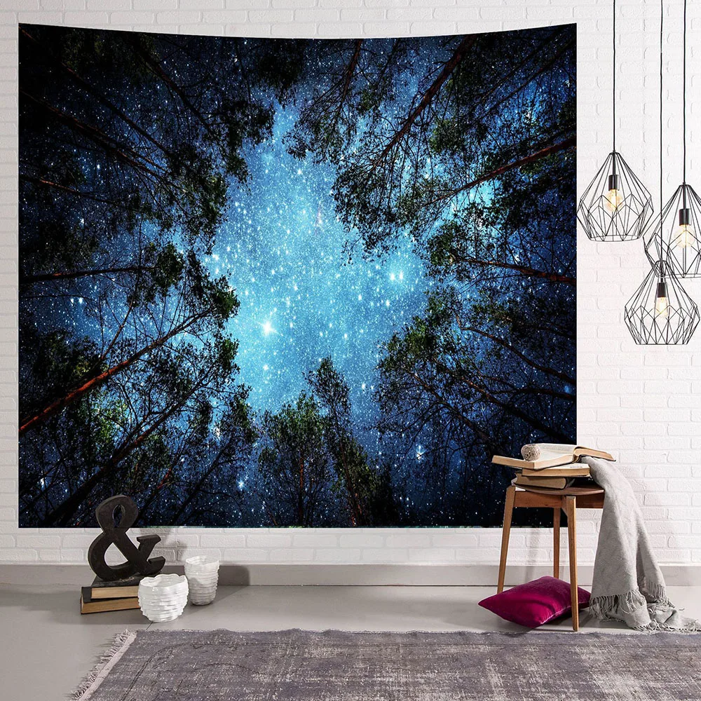 

3D Звездная фотография, природный ландшафт, подвесная фотография, аксессуары для береговой линии, скатерть