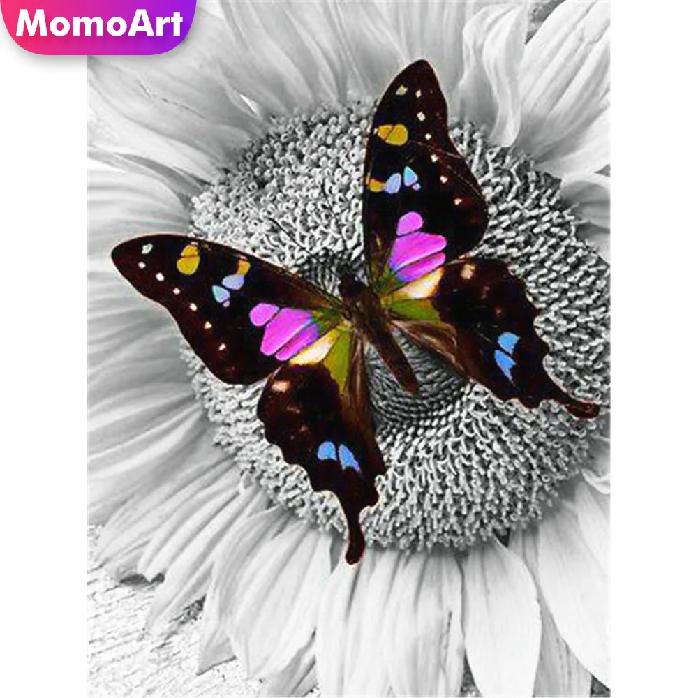 MomoArt 5D алмазная живопись Бабочка Алмазная вышивка полная квадратная Стразы