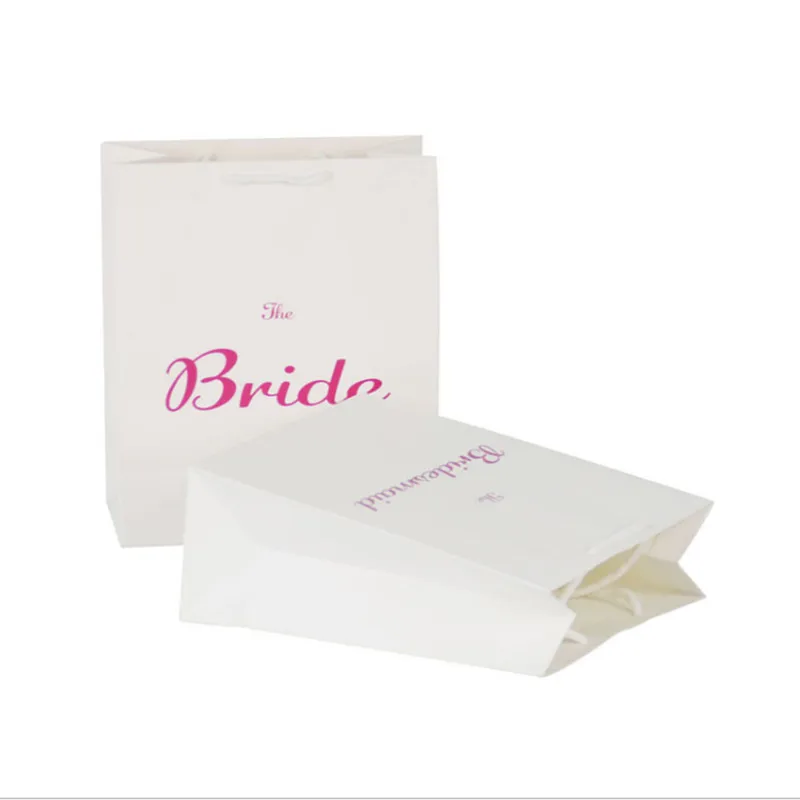 Wedding Decoration 1pcs Bridesmaid gift bag for guest Team Bride To Be bag packing Bridal Shower Bachelorette Party Decoration-S