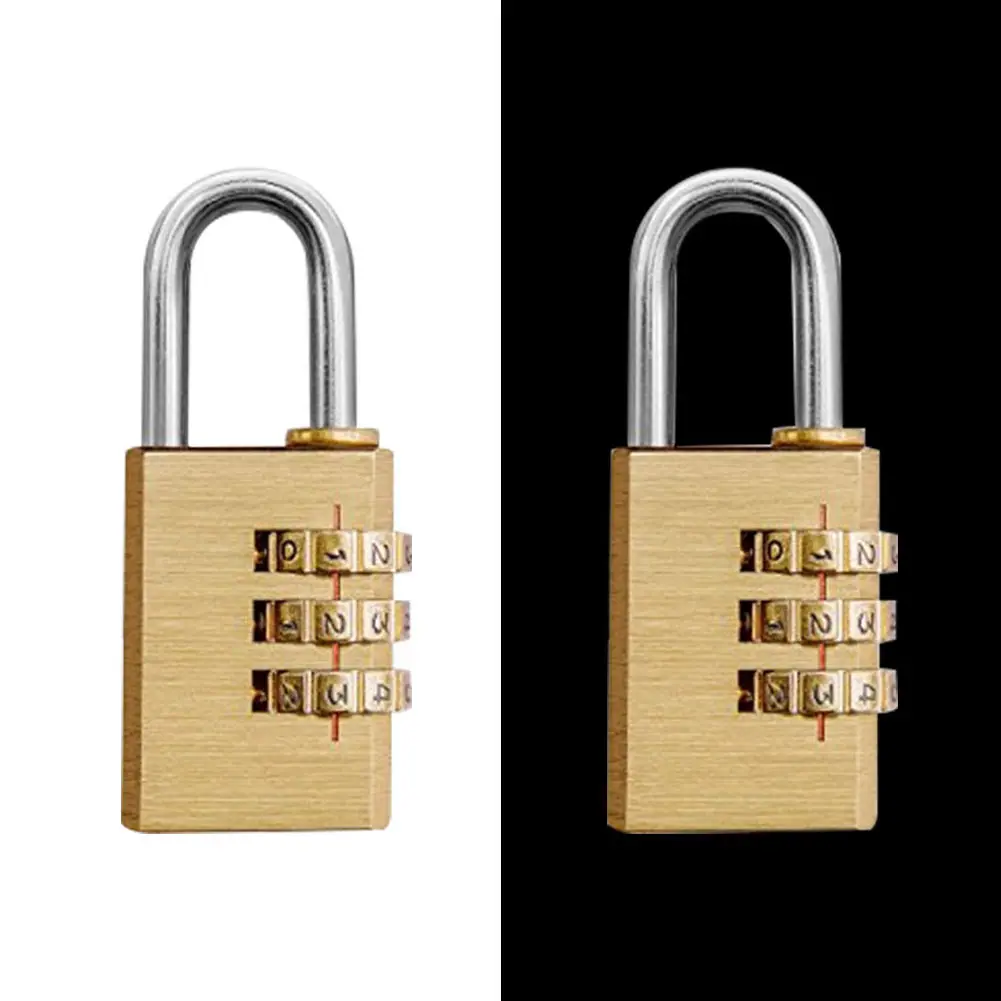 

Premium 3 Dial Digit Combination Lock High Quality Padlock Made Of Robust Brass Household Storage Supplies Safely Code Lock