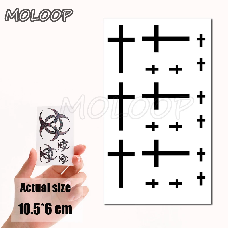 Переводная татуировка сексуальная черная перекрестная боди-арт водостойкая