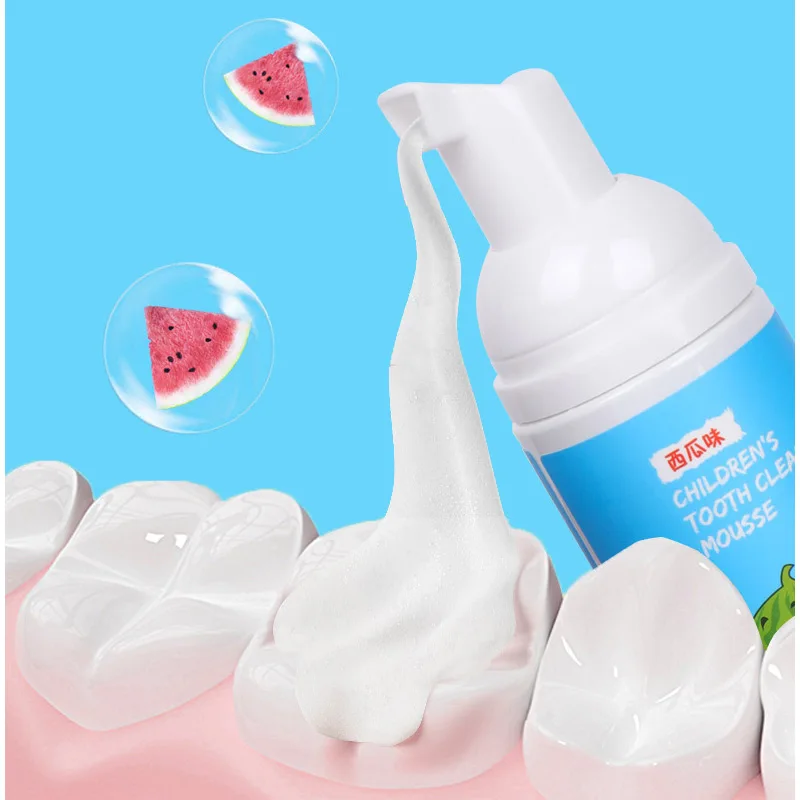 Pasta de dientes de espuma de sand&iacute;a de fresa, 60ml, eliminaci&oacute;n de manchas, limpieza bucal, pasta blanqueadora, Mousse, cuidado Dental-3