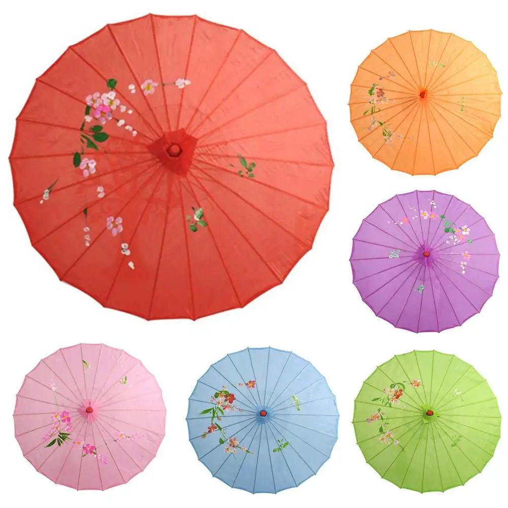 

Women's Rain Umbrella Chinese Umbrella fengshui Silk Dance Decorative Bamboo Umbrella Oil Paper Umbrella parasol 37*56cm