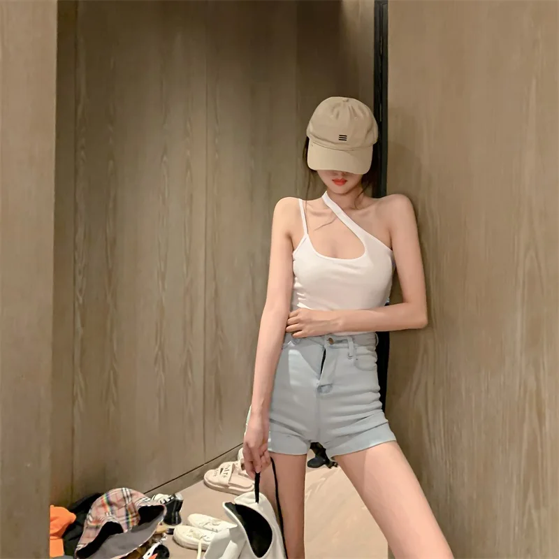 

Brassiere waistcoat women's black bottom coat small sling sexy chest wrapped off shoulder personality summer jacket