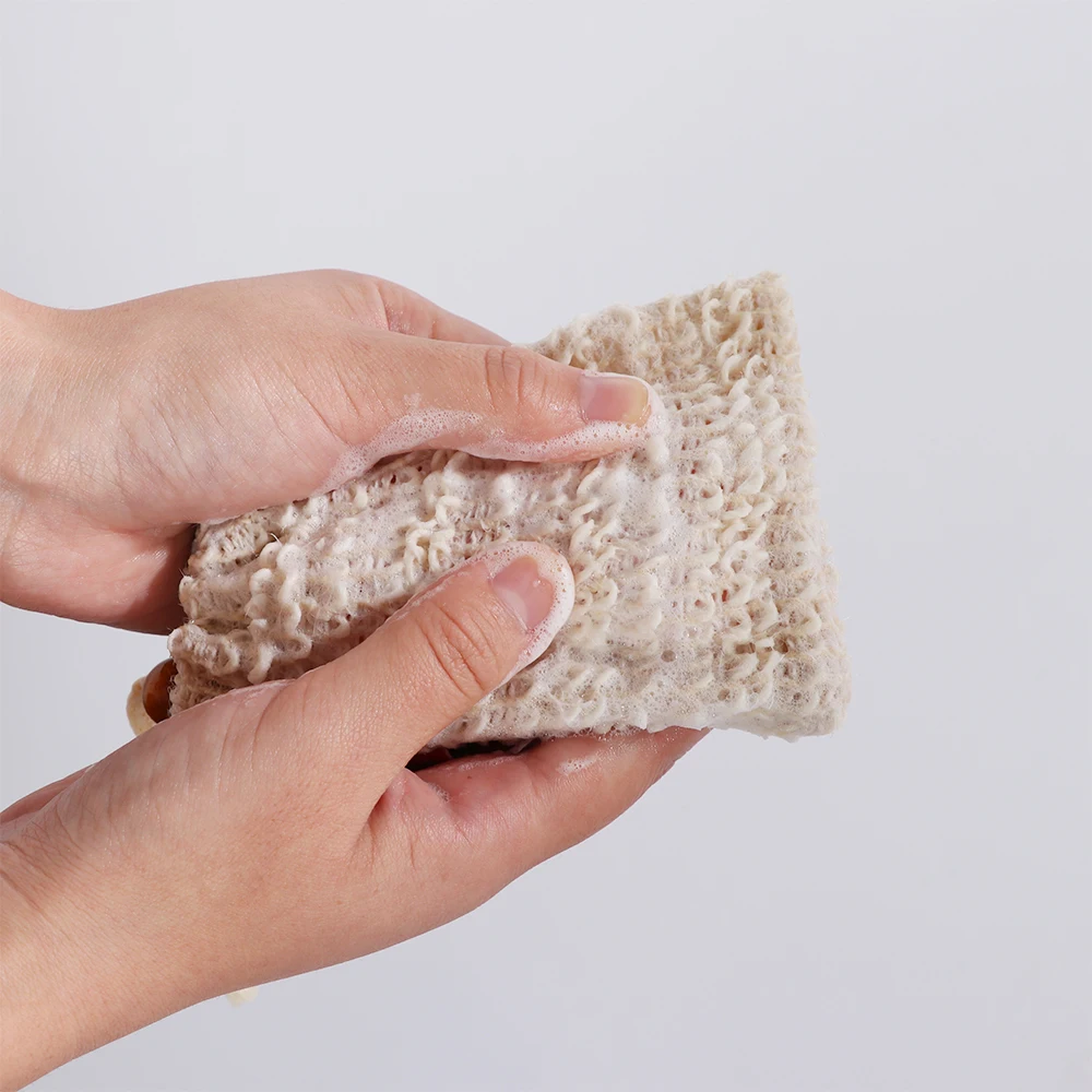 1 шт. натуральный рами душевая губка для отшелушивания в блистерной упаковке