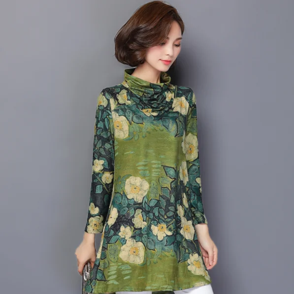 Женское платье размера плюс 4XL с длинным рукавом женское Цветочное женская