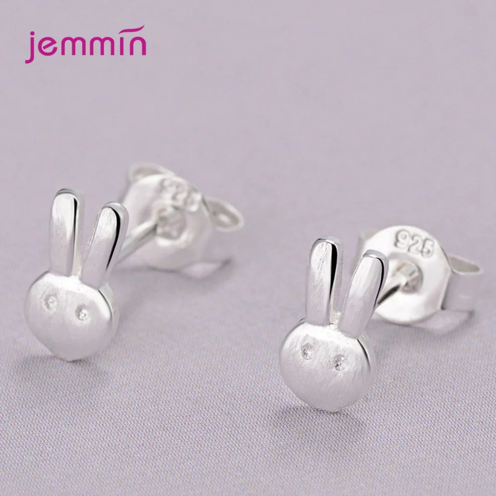 Ювелирные изделия из чистого серебра 925 пробы милые серьги гвоздики с животными