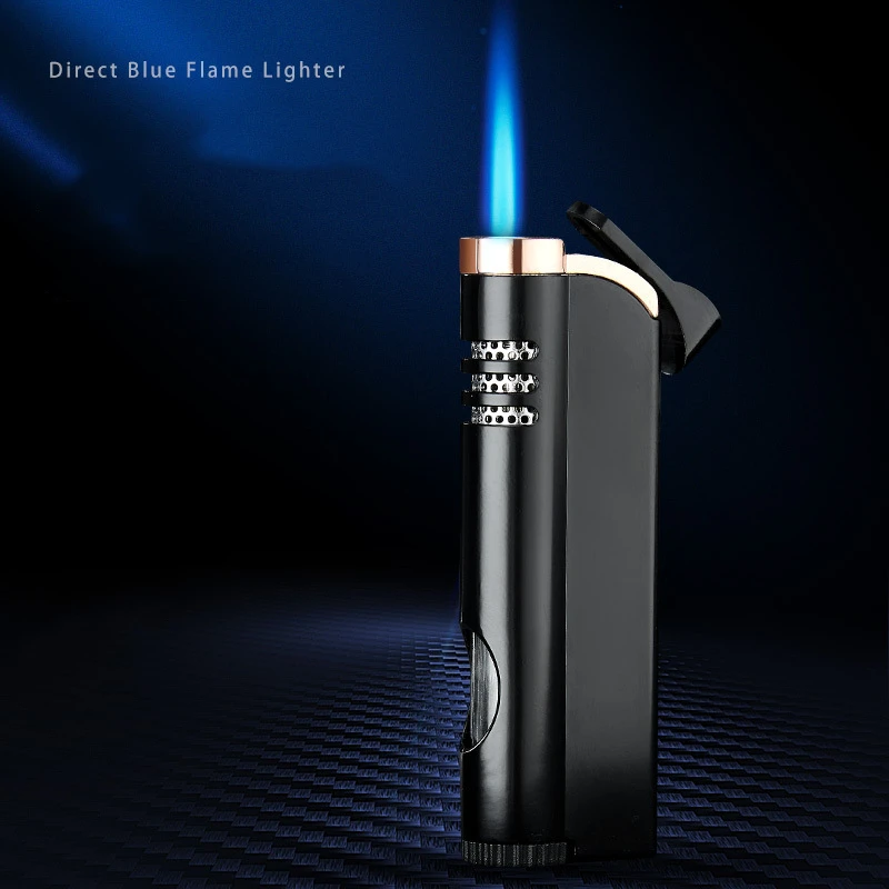 Torch Windproof Cigar Lighter Turbo 1 Jet Butane Gas cigarette Metal pocket For Kitchen Blue heavy Flame JX39 | Дом и сад