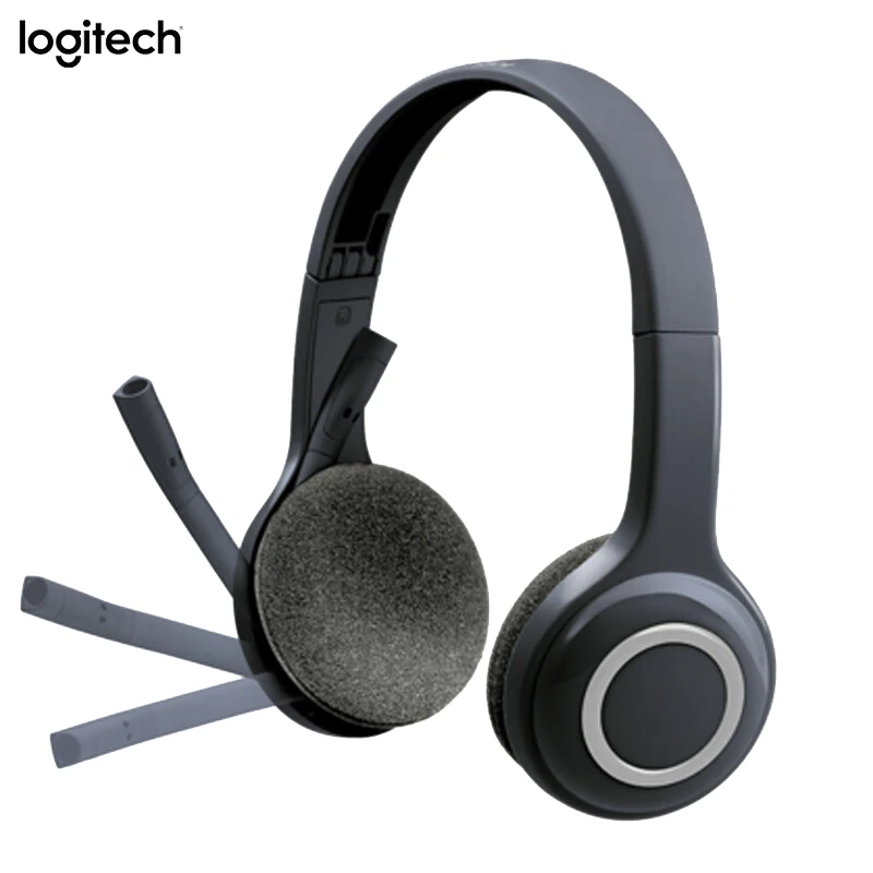 Logitech H600 2.4GHz Wireless Headset Portable Over-The-Head Gaming Stereo Headphones Fordable Earphones with microphone Newst