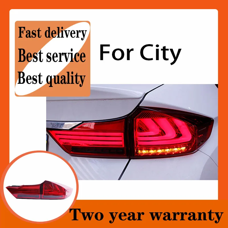 

For City 2015-2019 LED Taillight Rear Fog Lamp Dynamic Turn Signal Highlight Reversing and Brake Accessories Upgrade