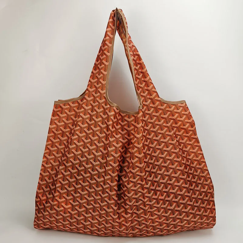 

Fashionable foldable shopping bag waterproof one-shoulder portable thickening portable grocery bag green supermarket storage bag