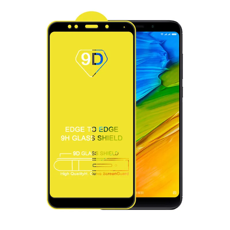 2Pcs 9D Glass For Xiaomi Redmi 5 Plus Protective Glass on the for Xiomi Redmi 5 plus 5plus Screen Protector Film