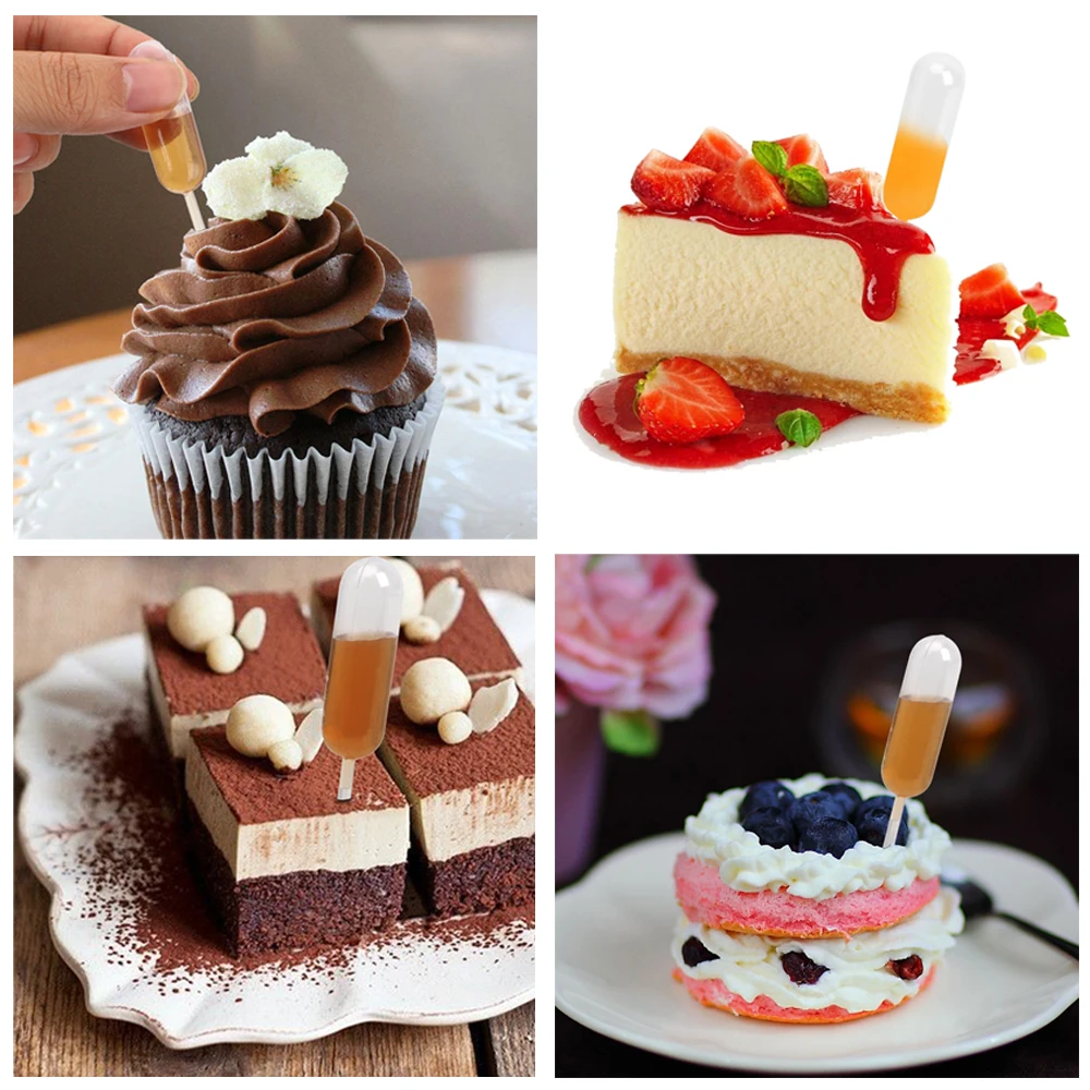 

HILIFE Transfer Pipettes 50Pcs/ pack Disposable Kitchen accessories 4ML Cake Ice Cream Injection Pipette Dropper Baking Tool