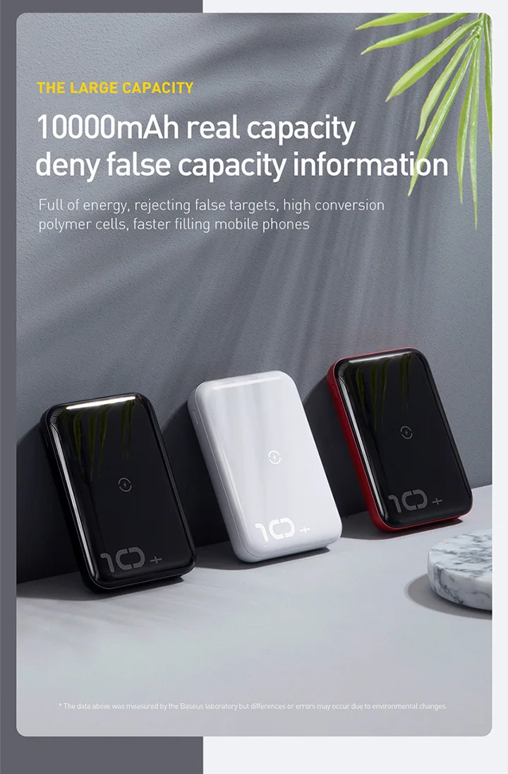 Baseus 10000mAh пауэр банк 10W QI беспроводная зарядка устройство и 18W проводное быстрое зарядное устройство PD+ QC3.0 повербанк для iPhone samsung huawei