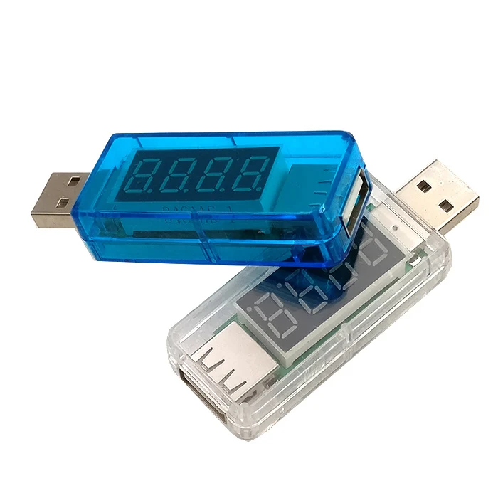 1 шт. двойной USB Мобильный вольтметр тестер Мобильная мощность прозрачный