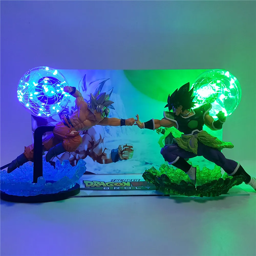 Настольная лампа Broly VS Goku светодиодная экшн фигурка ночное освещение подарок на