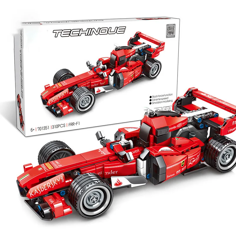 Diy F1 формула гоночный автомобиль строительные блоки Супер спортивный гонщик
