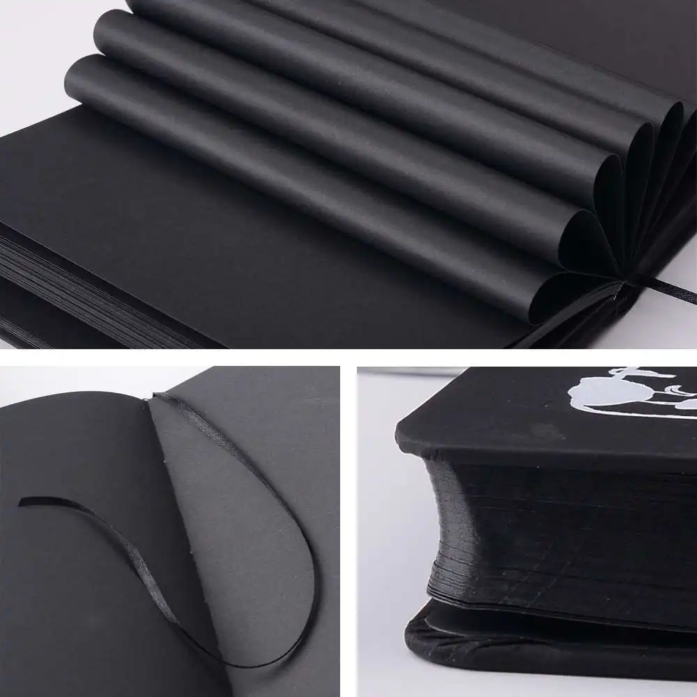 

Starry Sky Black Paper Notebook Planner Album Sketchbook Diary Book DIY Stationery Note Office School Stationery Papelaria