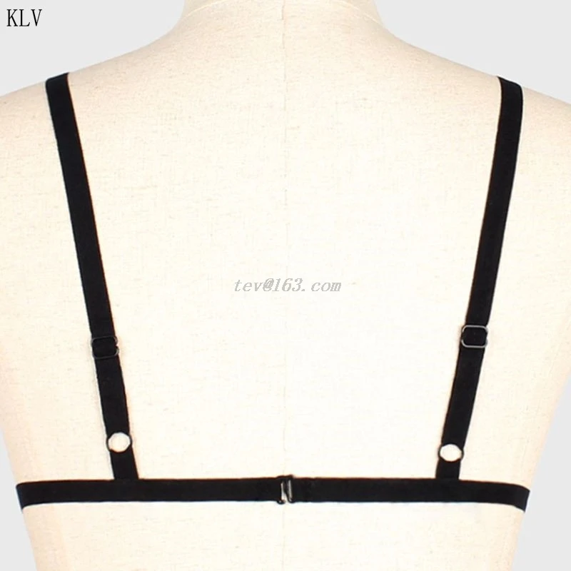 Женский бюстгальтер на бретельках с металлическими кольцами сетчатый бюстье