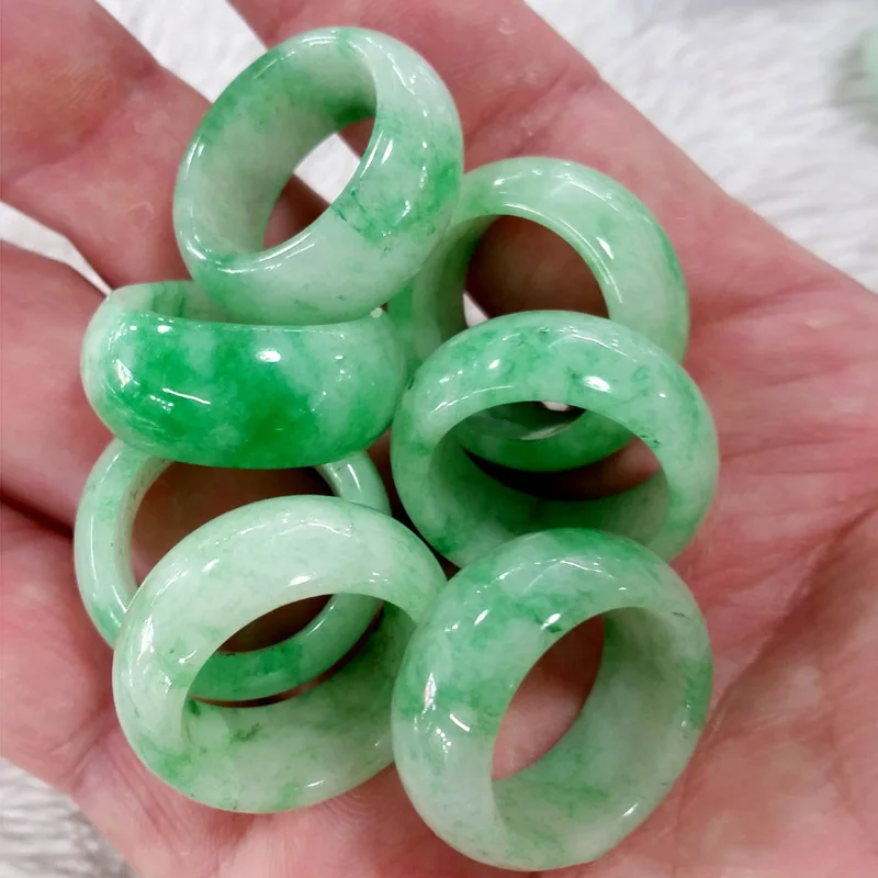 Горячая Распродажа натуральное зеленое кольцо yu ручная работа BanZhi мужское