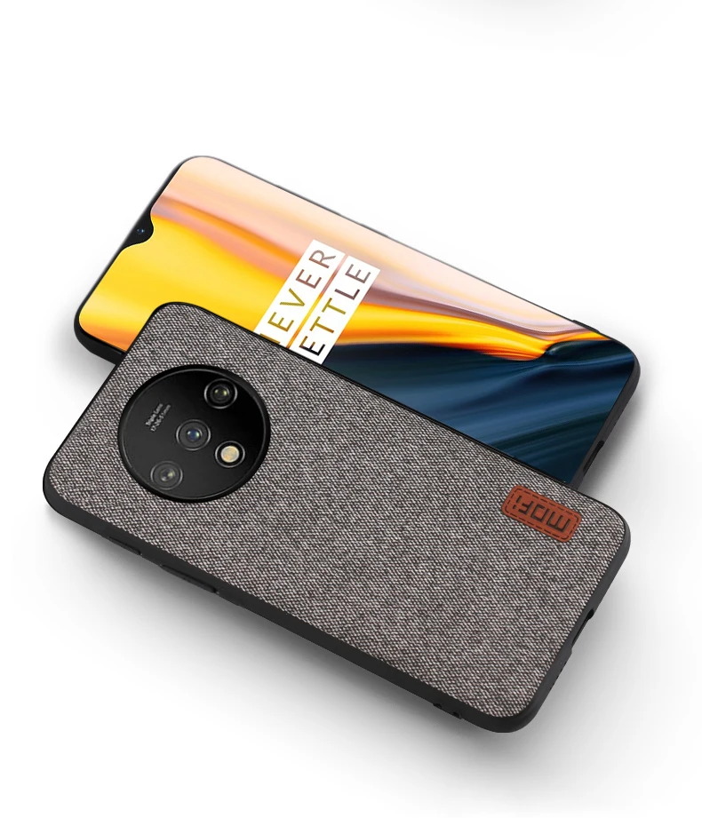 Для oneplus 7t чехол противоударный MOFi one plus 7t pro ткань силиконовый корпус coque 1+ 7t задний жесткий чехол