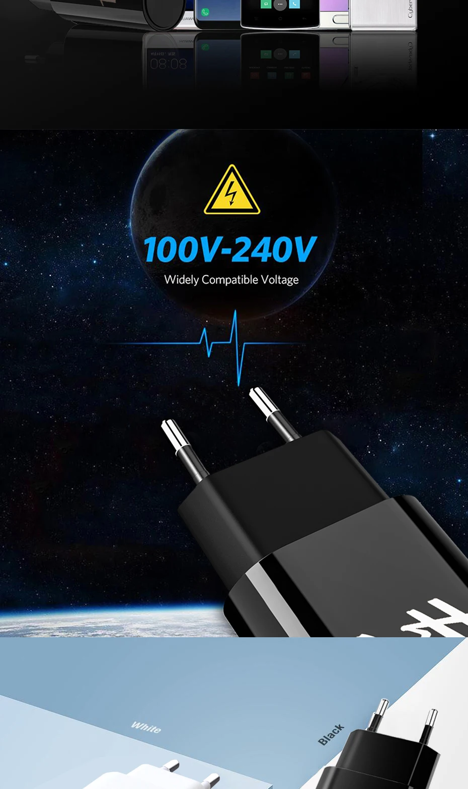 Быстрый Универсальный; портативный; USB зарядное устройство ЕС зарядное устройство для мобильного телефона настенное зарядное устройство с адаптером для путешествий usb-кабель для samsung S10 huawei