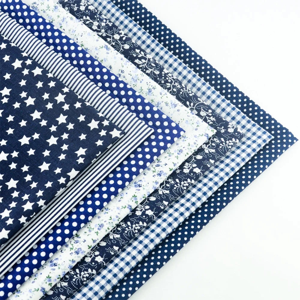 Хлопковый текстиль для шитья Booksew различные стили серия Fat четверть синего цвета