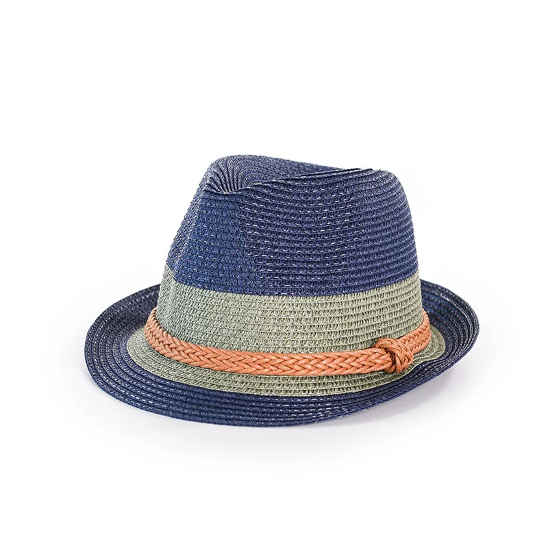 british style Summer Little Hat Ladies Contrast Color Trend Straw High Quality Hand-woven Leather Rope Decorative Beach | Аксессуары для