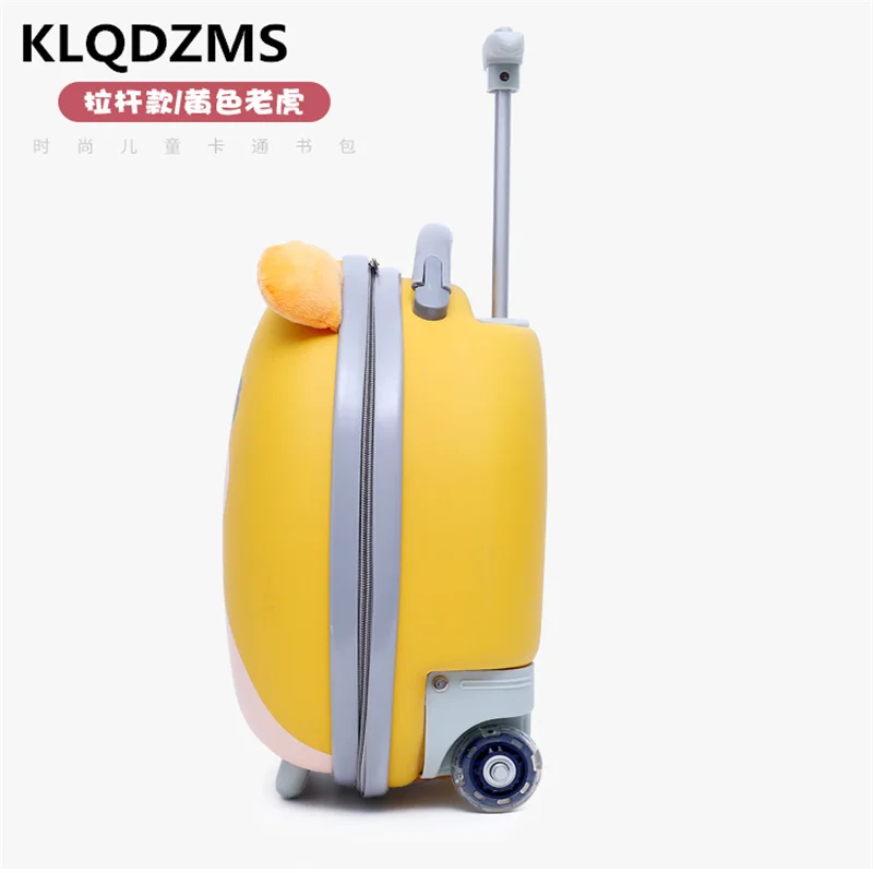 KLQDZMS Student Rolling Suitcase Children's Backpack 16 Inch Fashion Trolley Luggage Bag Toddler School Bag
