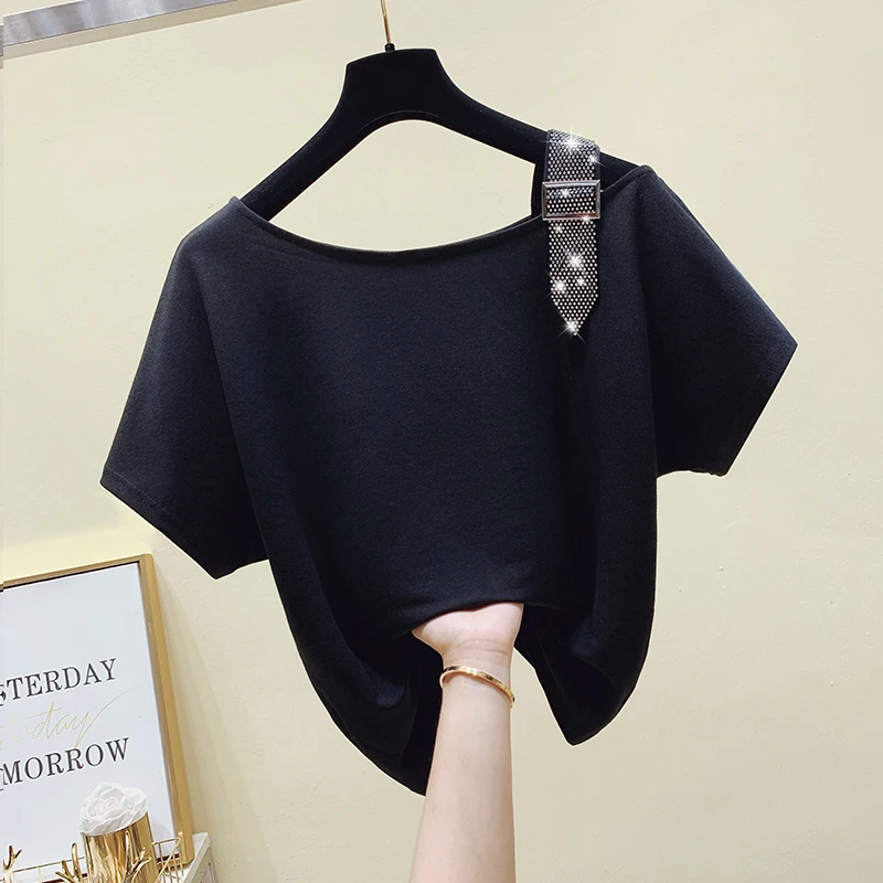 

Fashion 2021 Summer Women's Top Shirts O-neck T-Shirt Women Short Sleeve Casual White Striped Plus Size Cotton Shirt Ladies Tops