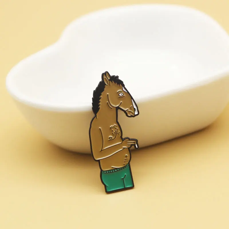 Эмалированная брошь Bojack с мультяшными фигурками модная коллекция аниме булавки