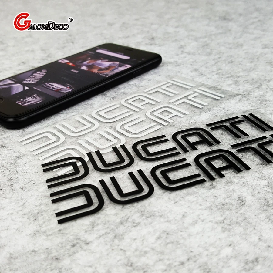 

G212 2pcs/lot Stickers for Motorcycle Ducati Waterproof Helmet Windshield Trunk Vinyl Decal Motocross ATV Decoration Accessories