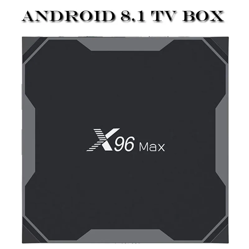 ТВ приставка X96Max Android 8 1 четырехъядерный процессор Amlogic S905X2 4 + 64 ГБ 2 4/5 ГГц Wi Fi BT 1000M