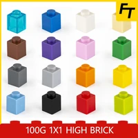 100g small particle 3005 high brick 1x1 building block parts diy blocks compatible with creative gift castle toys