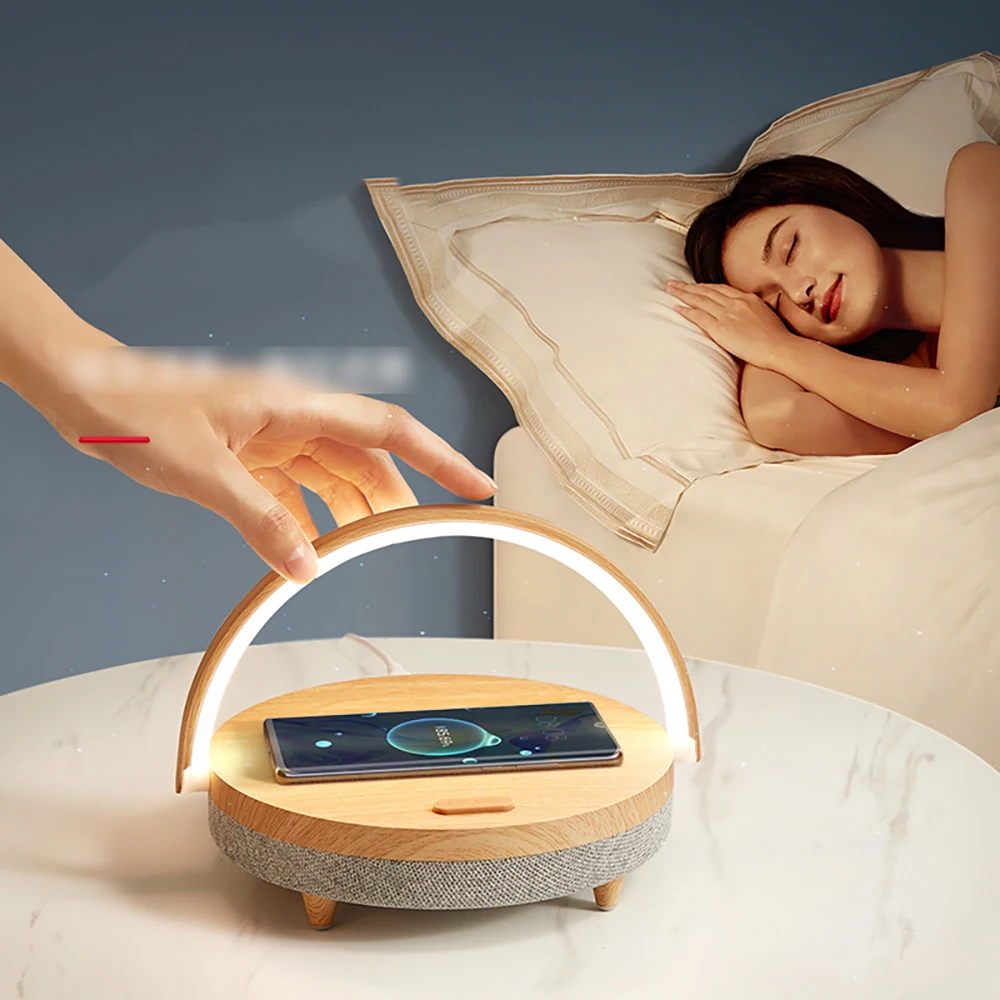 

10W Qi Fast Wireless Charger Table Lamp For iPhone X XR XS Mobile Phone Charging Holder Night Light Pad Phone Stand Desk Lamp