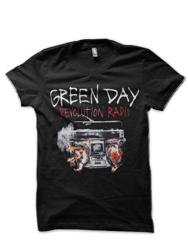 Футболка с коротким рукавом Green Day Rock Band| |