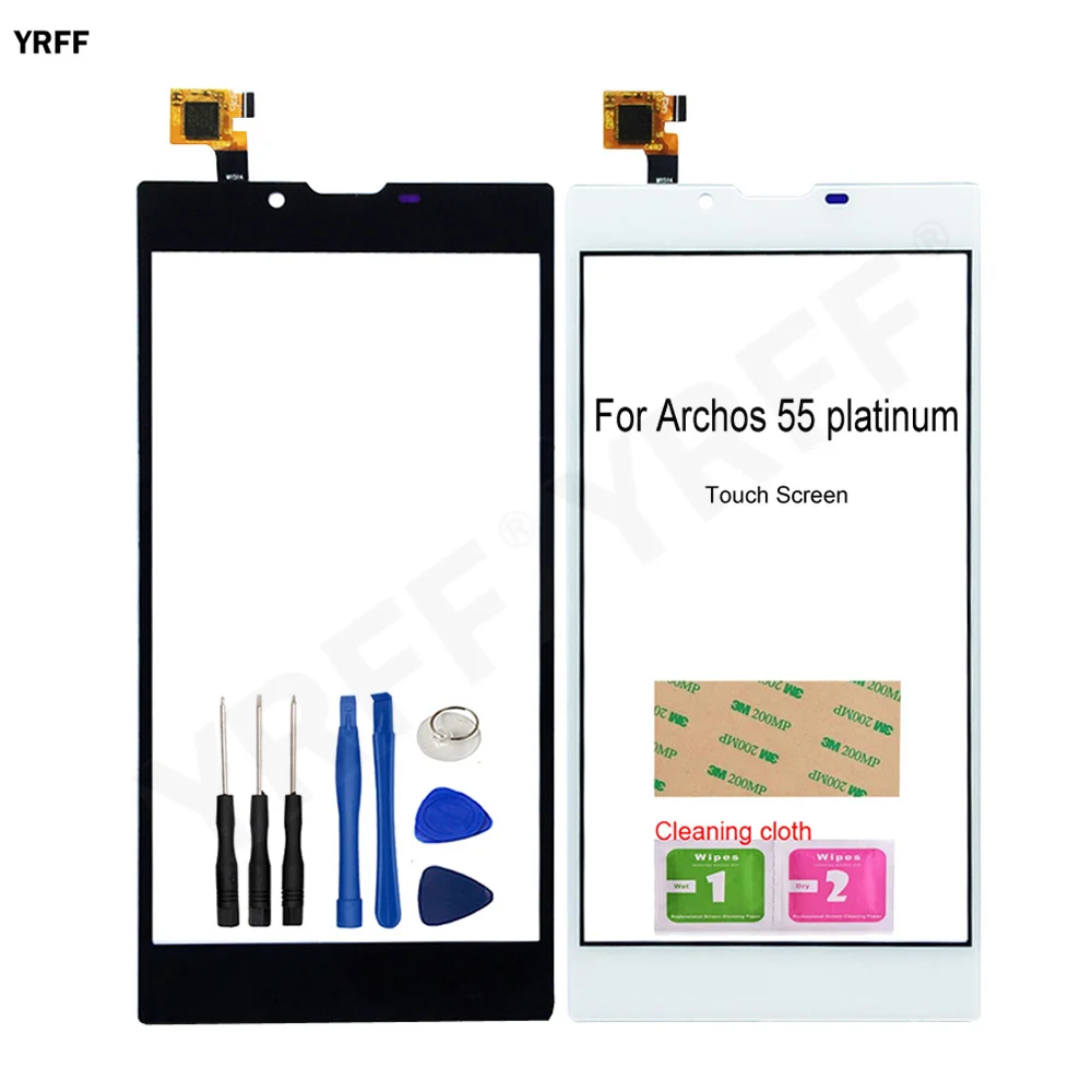 

Новый мобильный сенсорный экран s для Archos 55 platinum, дигитайзер сенсорного экрана 5,5 '', передняя внешняя стеклянная панель, сенсор, запчасти для ...