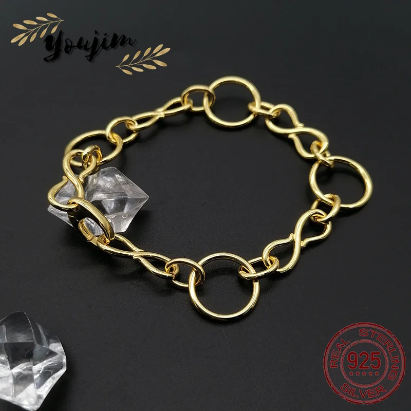 

Женский роскошный браслет-Кольцо из серебра 925 пробы с цирконом