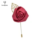 Бутоньерка Мужская, Шелковая Роза, бутоньерка для жениха, свадебная бутоньерка