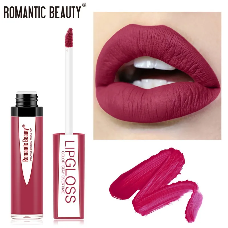 

Matte Lip Stain Long Lasting Waterproof Lip Gloss Portable Matte Lip Gloss Non-Stick Cup Lip Color Lip Makeup Gift