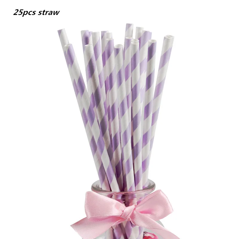 25pcs straw 10 шт. золотые вечерние одноразовые столовые приборы, чашки шампанского, соломинки, 1st день рождения, вечерние принадлежности для детей - Цвет: 25pcs straw