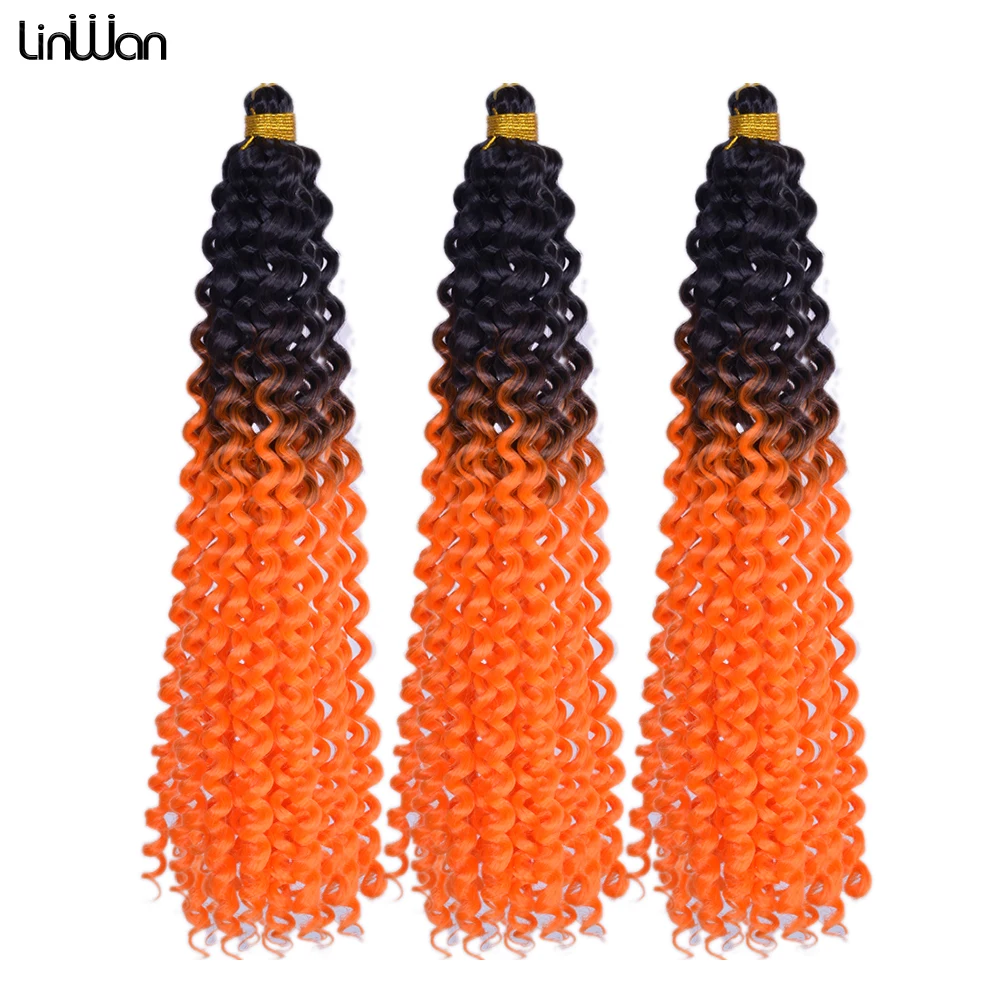 

Synthetic Crochet Hair Braiding Hair Extensions Water Wave Braids Blonde 613 Bundles Freetress Afro kinky Twist Bulk For Women