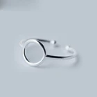 100% Настоящее серебро 925 пробы ювелирное изделие простое модное большое кольцо для женщин бижутерия эффектное античное кольцо Anillos