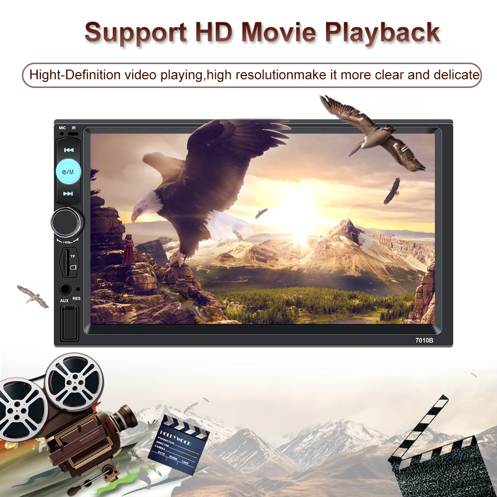 Автомагнитола 2DIN с сенсорным экраном аудио Bluetooth камерой заднего вида Mp5 Multimidio